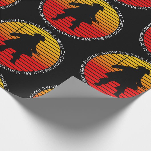 Steampunk Buccaneers praten als een piraatdag Argh Cadeaupapier (Hoek)