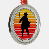 Steampunk Buccaneers praten als een piraatdag Argh Metalen Ornament (Rechts)