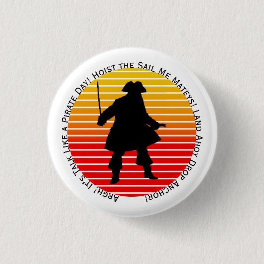 Steampunk Buccaneers praten als een piraatdag Argh Ronde Button 3,2 Cm (Voorkant)