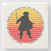 Steampunk Buccaneers praten als een piraatdag Argh Stenen Onderzetter (Voorkant)