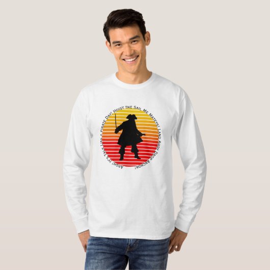 Steampunk Buccaneers praten als een piraatdag Argh T-shirt (Voorkant volledig)