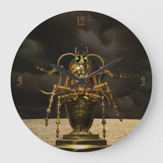 Steampunk Bug Clock Grote Klok (Voorkant)