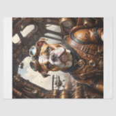 Steampunk Bulldog Decoupage Tissuepapier (Voorkant)