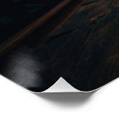 Steampunk Bulldog Stationmaster Portret Perfect Poster (Hoek)