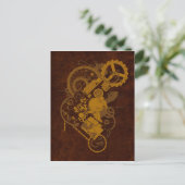 Steampunk Bunny Briefkaart (Staand voorkant)