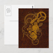 Steampunk Bunny Briefkaart (Voorkant / Achterkant)