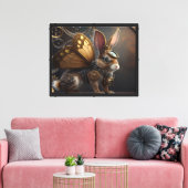 Steampunk Bunny Canvas Afdruk (Insitu (Woonkamer))