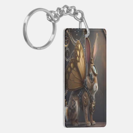Steampunk Bunny Sleutelhanger (Voorkant Links)