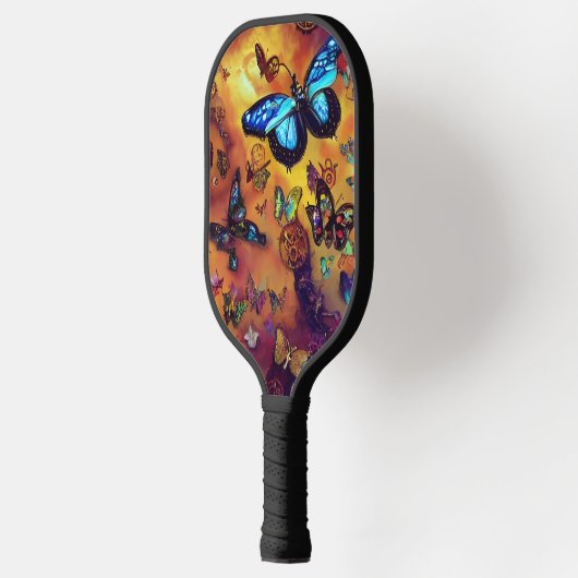 Steampunk Butterflies Patroon Pickleball Paddle (Links)