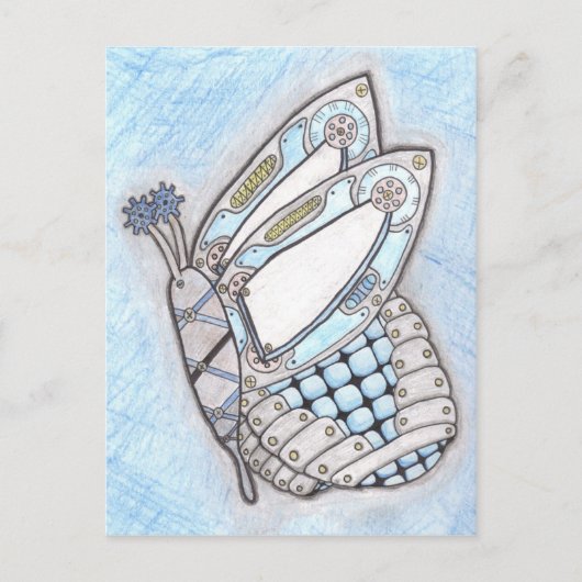 Steampunk Butterfly Briefkaart (Voorkant)