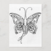 Steampunk Butterfly Briefkaart (Voorkant)