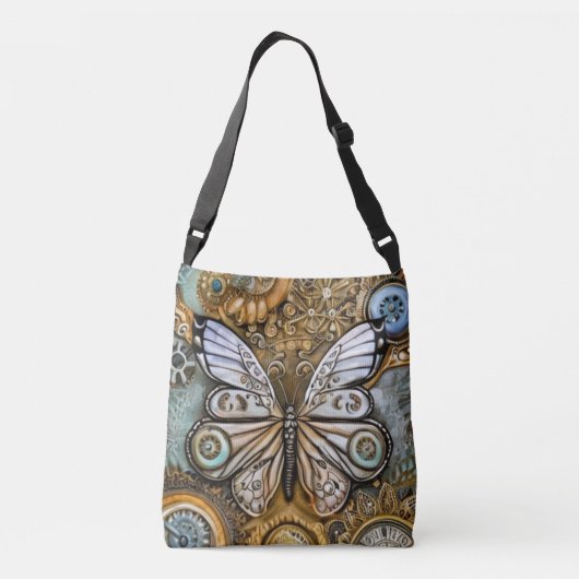 Steampunk Butterfly Crossbody Tas (Achterkant)