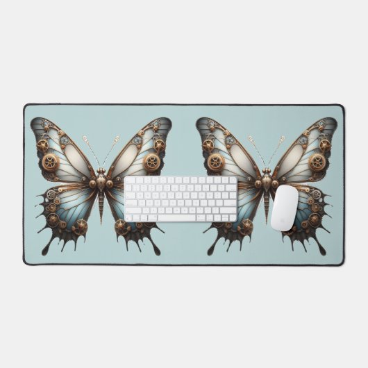 Steampunk Butterfly Desk Mat (Keyboard & Muis)