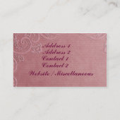 Steampunk Butterfly in roze Visitekaartje (Achterkant)