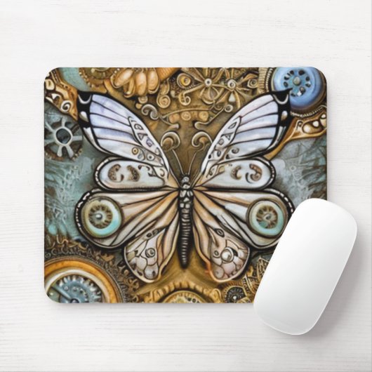 Steampunk Butterfly Muismat (Met muis)