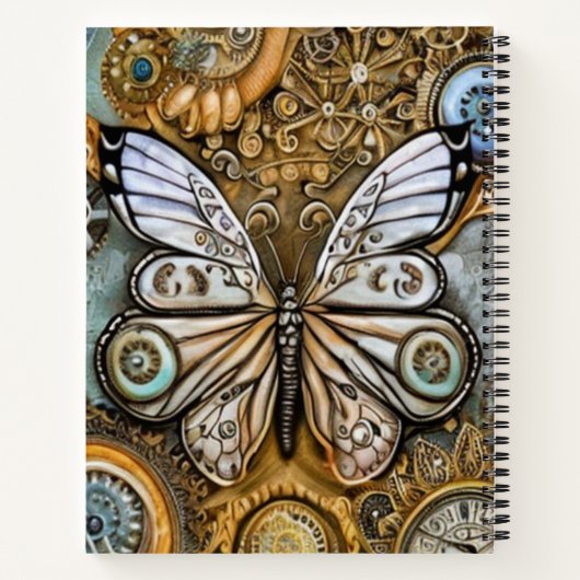Steampunk Butterfly Notitieboek (Achterkant)