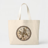 Steampunk Butterfly Round Grote Tote Bag (Voorkant)