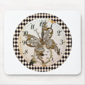 Steampunk Butterfly Round Muismat (Voorkant)