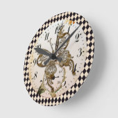 Steampunk Butterfly Round Ronde Klok (Hoek)