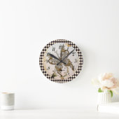 Steampunk Butterfly Round Ronde Klok (Huis)