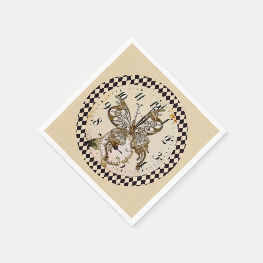 Steampunk Butterfly Servet (Hoek)