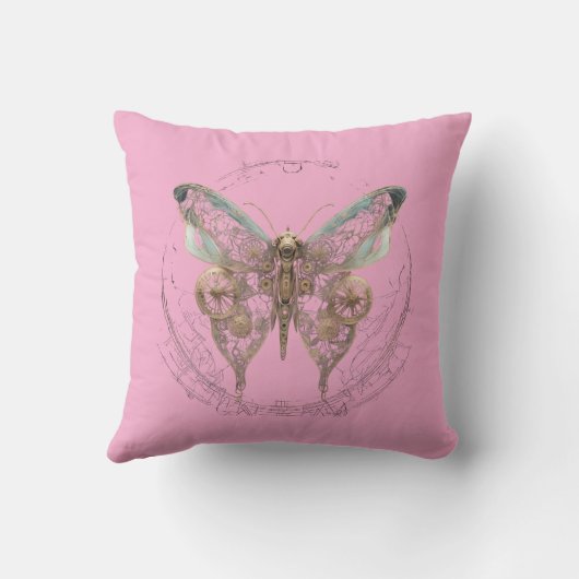Steampunk Butterfly Shirt Kussen (Achterkant)