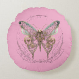 Steampunk Butterfly Shirt Rond Kussen