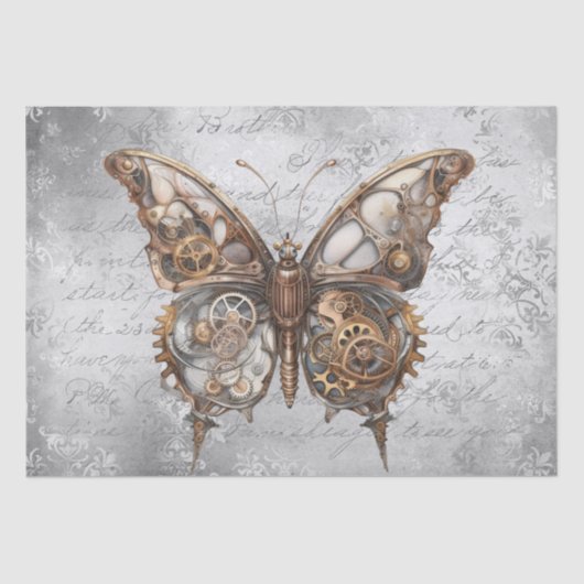 Steampunk Butterfly Tissue Paper Tissuepapier (Voorkant)