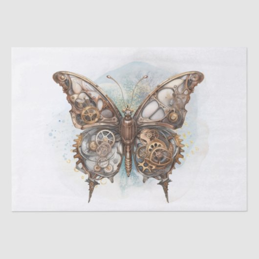 Steampunk Butterfly Tissuepapier (Voorkant)