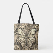 Steampunk Butterfly Tote Bag (Achterkant)