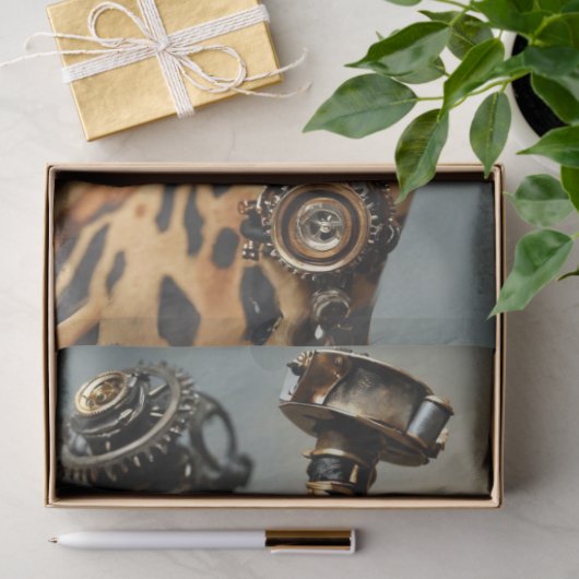 Steampunk camel geared decoupage tissuepapier (Geschenk)