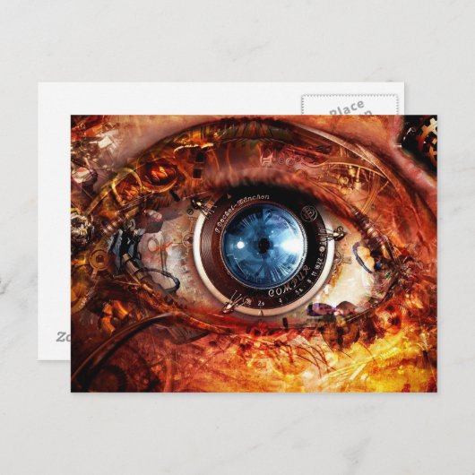 Steampunk Camera Eye Briefkaart (Voorkant / Achterkant)