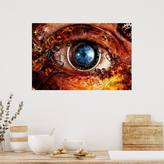 Steampunk Camera Eye Poster (Keuken)