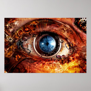 Steampunk Camera Eye Poster