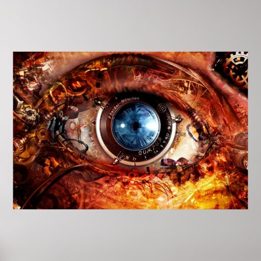 Steampunk Camera Eye Poster (Voorkant)
