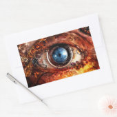 Steampunk Camera Eye Rechthoekige Sticker (Envelop)