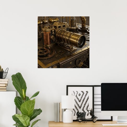 Steampunk Camera Poster (Thuiskantoor)