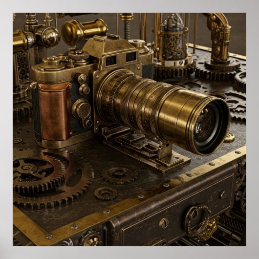 Steampunk Camera Poster (Voorkant)