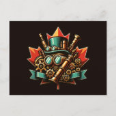 Steampunk Canada Dag Briefkaart (Voorkant)