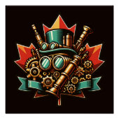 Steampunk Canada Dag Perfect Poster (Voorkant)
