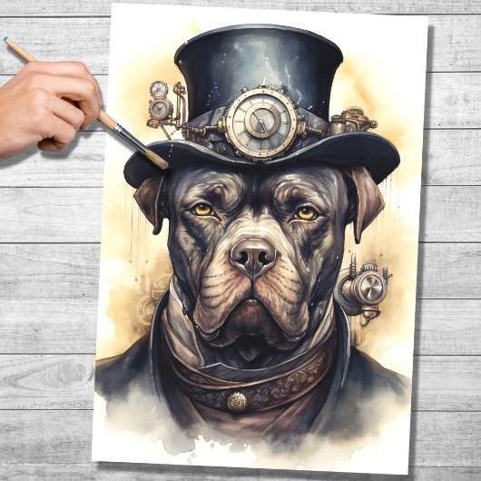 Steampunk Cane Corso 2 Decoupage papier