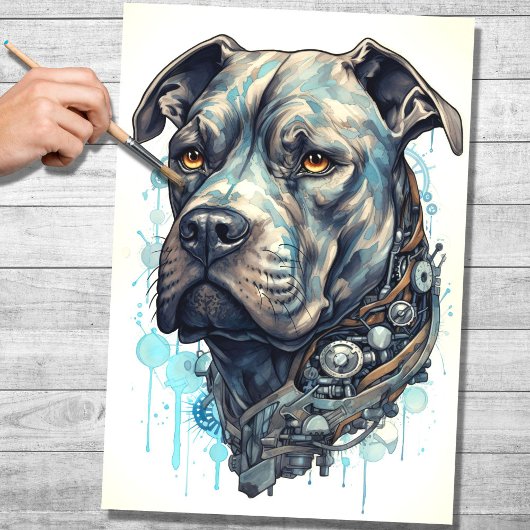 Steampunk Cane Corso 3 Decoupage papier