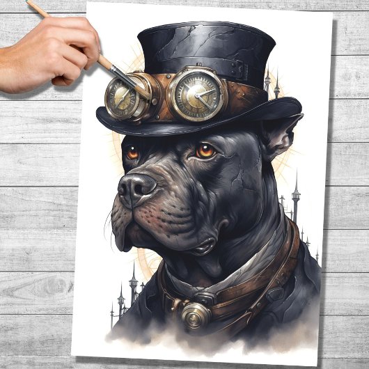 Steampunk Cane Corso 5 Decoupage papier