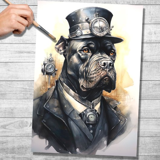 Steampunk Cane Corso 6 Decoupage papier
