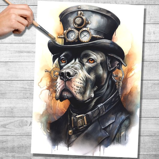 Steampunk Cane Corso 7 Decoupage papier