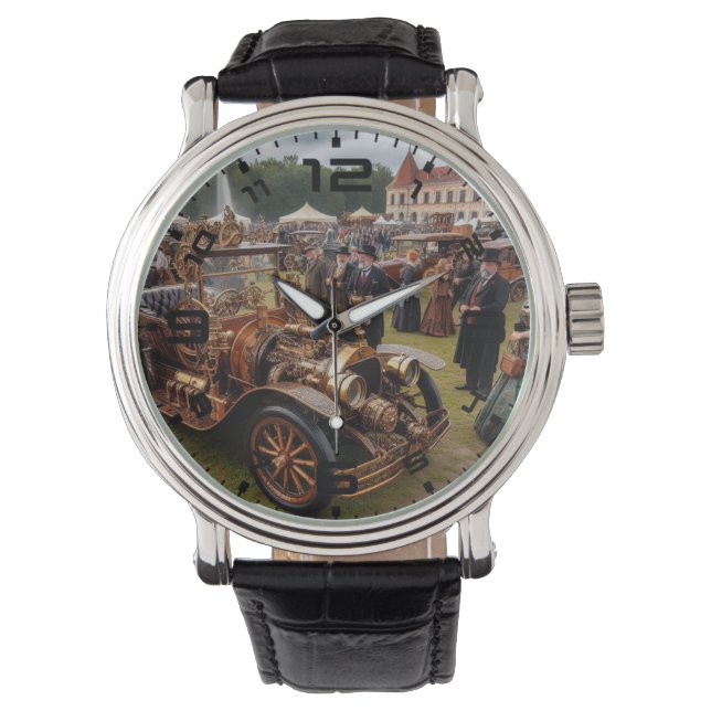 Steampunk Car Show Watch Horloge (Voorkant)