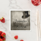 Steampunk Carnaval Top Hat bruiloft servet (Insitu)