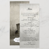Steampunk Carnaval Top Hat Wedding Menu (Voorkant / Achterkant)