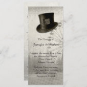 Steampunk Carnaval Top Hat Wedding Programma Programmakaart (Voorkant / Achterkant)