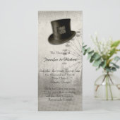 Steampunk Carnaval Top Hat Wedding Programma Programmakaart (Staand voorkant)